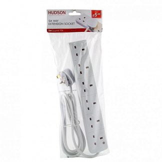 Hudson 6-Way Extension Cable with Surge Protection