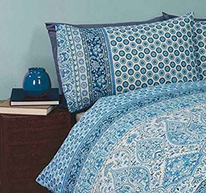 Art Moroccan Quilt Duvet Cover & 2 Pillowcase Bed Linen Set Marrakech - Double