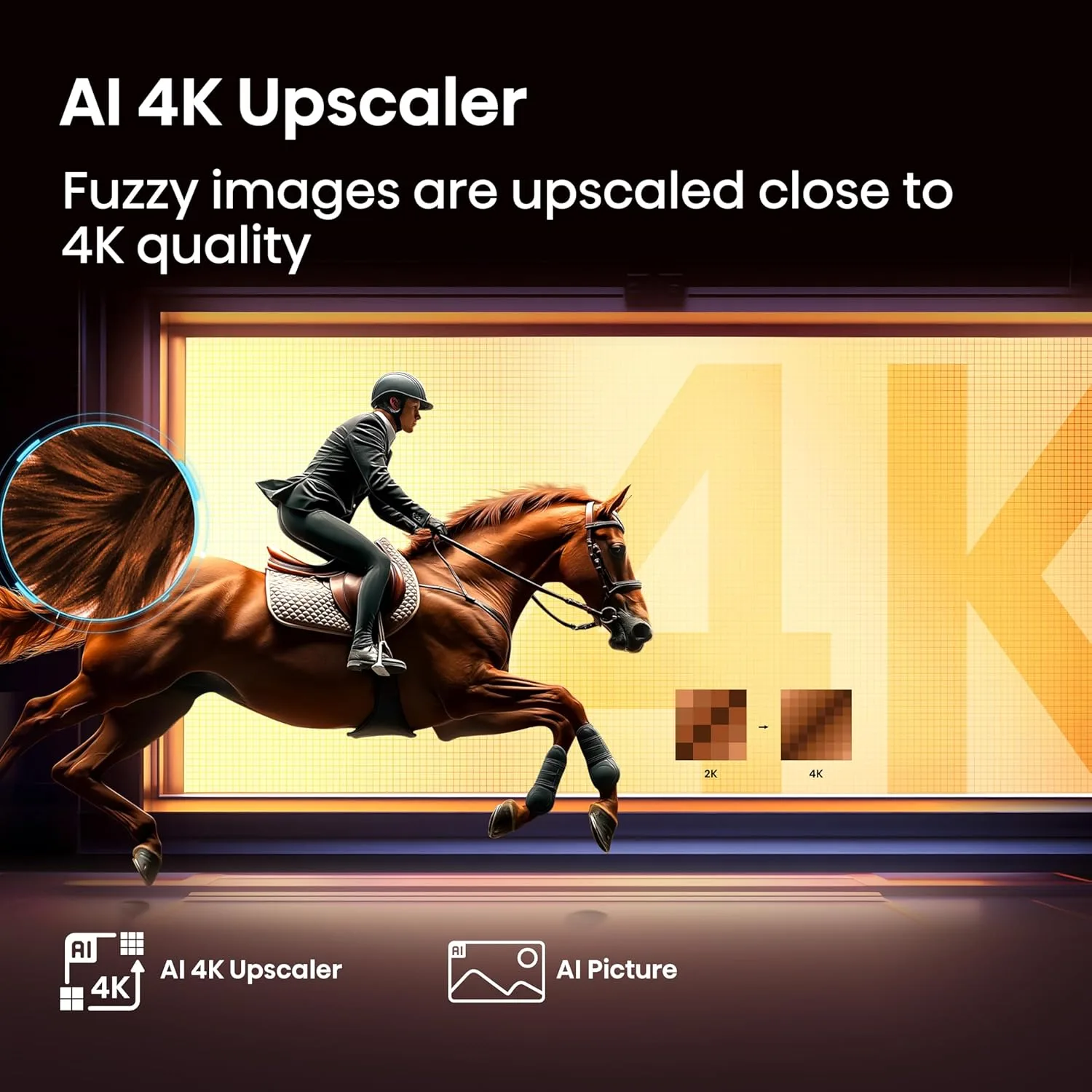 Hisense 50-inch 4K UHD Smart TV, 50A6Q; Built-in Wi-Fi, HDR, Dolby Atmos, VIDAA, Bluetooth - Image 3