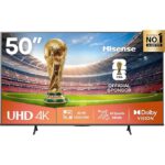 Hisense 50-inch 4K UHD Smart TV, 50A6Q; Built-in Wi-Fi, HDR, Dolby Atmos, VIDAA, Bluetooth