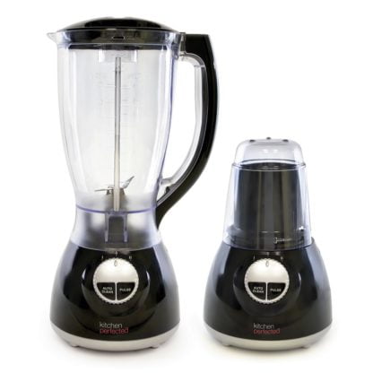 KitchenPerfected 500w 2Ltr Table Blender with Mill - Black