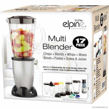 Elpine 17PC Multi Blender, Chopper, Food Processor, Juicer, Smoothie Maker, Kitchen Mixer
