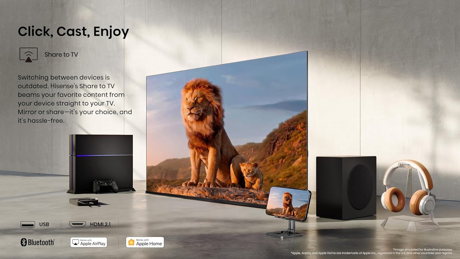 Hisense 55-inch Series A6 4K UHD Smart TV, 55A6Q; Built-in Wi-Fi, HDR, Dolby Atmos, VIDAA, Bluetooth, Free-to-Air Decoder - Image 4