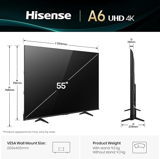 Hisense 55-inch Series A6 4K UHD Smart TV, 55A6Q; Built-in Wi-Fi, HDR, Dolby Atmos, VIDAA, Bluetooth, Free-to-Air Decoder - Image 12