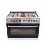 IQRA 90x60cm Cooker 4 Gas+ 2 Electric Plates, Auto Ignition Stainless Steel, Electric Oven and Grill, Rotisserie IQ-FC9042-SS