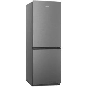 Hisense 231 Litres 2-Door Bottom Freezer Refrigerator, Energy Class A+, Reversible Door, LED Lighting, Mechanical Defrost, Silver, RB231D4S