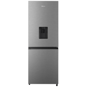Hisense 310 Liter, Net Capacity 222L (159 L Fridge & 63 L Freezer) Fridge Freezer Inox with Water Dispenser