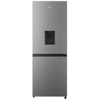 Hisense 310 Liter, Net Capacity 222L (159 L Fridge & 63 L Freezer) Fridge Freezer Inox with Water Dispenser