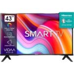Hisense 43-inch Class A4 Series Full HD Smart TV, 43A4KS/43A4QS; Built-in Wi-Fi, HDR, Dolby Atmos