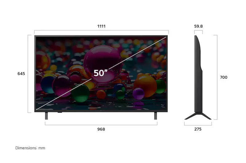 LG 50 inch 4K UHD AI UA85 4K Smart TV AI Magic Remote HDR10 webOS25 2025 - Image 6