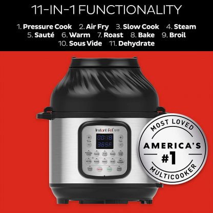 Instant Pot Duo Crisp 11-in-1 Electric Pressure Cooker with Air Fryer