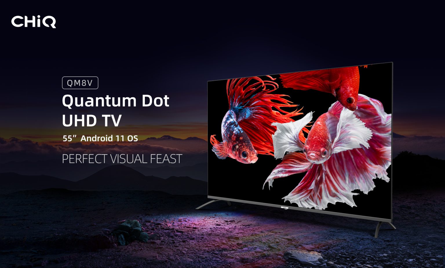 Buy CHiQ 55inch QLED 4K UHD HDR Quantum Dot Android TV, Builtin WiFi, Bluetooth, Chromecast