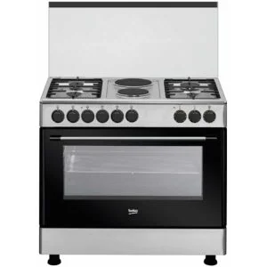 Beko 90x60cm Cooker, 4 Gas+2 Electric, Inox, GE 12121 DX
