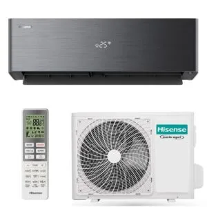 Hisense Energy Pro X AI Smart Wall Split Air Conditioner, Inverter, Wi-Fi & Voice Control, R32, Ultra-Quiet, Black Finish
