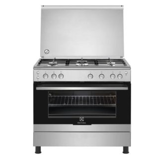 Electrolux 90*60cm 5 Burners Gas Cooker with Gas Oven, Stainless Steel | EKG9000G9X