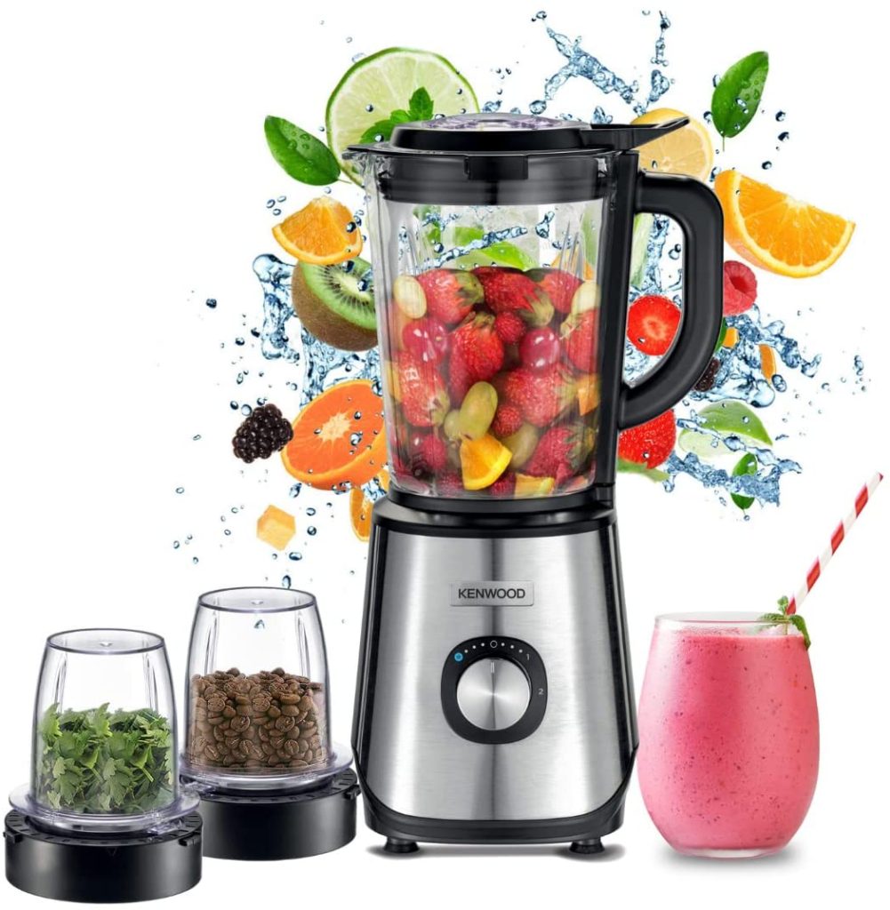 Buy Kenwood Glass Blender, Smoothie Blender w/ Grinder Mill, Chopper