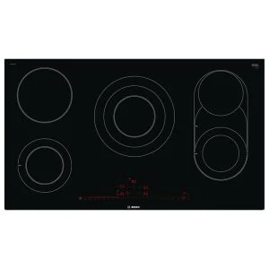Bosch 90cm 5 Plate Ceramic Hob, Black | PKM975DK1D