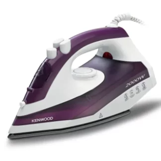 Kenwood Steam Iron 2000W with Non Stick Soleplate, White/Purple