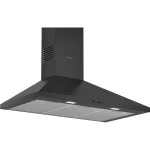 Bosch Chimney Wall Mounted Built in Hood, 90cm, Black | DWP94BC60B