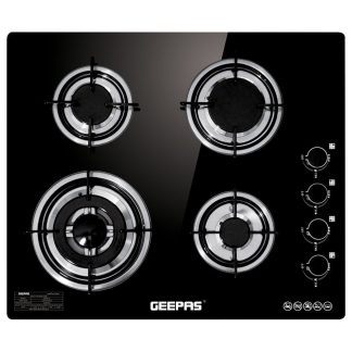 Geepas 4 Burners Gas Cooker with 2-in-1 Built-in Gas Hob