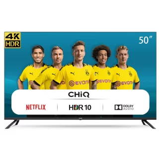 CHiQ 50" 4K UHD HDR Android Smart LED TV; Built-in Wi-Fi, HDR, Bluetooth, Built-in Chromecast, Dolby Atmos, Free-to-Air Decoder