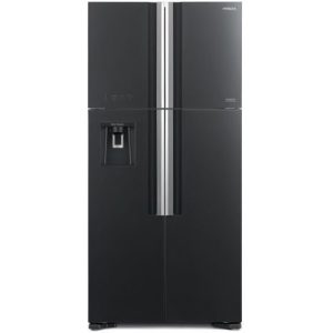 Hitachi 600L 4-Door Refrigerator + Water Dispenser, Inverter Control, Frost-free, Glass Grey | RW800PUN7GGR