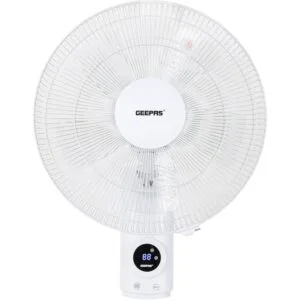 Geepas GF9479 16-Inch Wall Fan 60W - 3 Speed Settings with 7.5 Hours Timer | Wide Oscillation & Oveheat Protectio