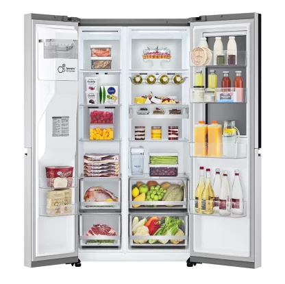 LG GC-X257CSES Knock Twice, See Inside, 674 Ltr InstaView Door-in-Door™, Side-by-Side Refrigerator w/ Inverter Linear Compressor, DoorCooling+™