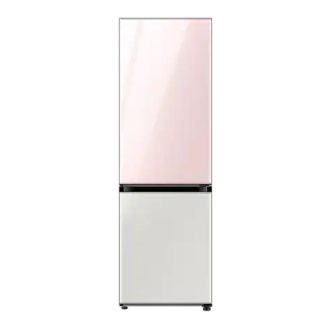 Samsung Bespoke 2-Door Bottom Freezer Refrigerator, 339 Ltr Capacity, Pink & White, RB33T307058