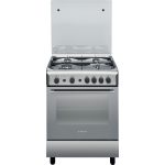 Ariston 60cm Freestanding Gas Cooker, 4 Gas Burners, Gas Oven & Grill, Inox, A6GG1F (X) EX