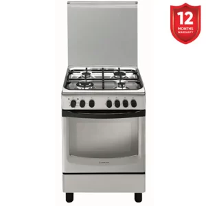 Ariston 60cm 4 Gas Burners Cooker w/ Electric Oven & Grill, Fan-assisted, A6TMH2AF(X)E