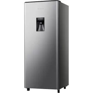 Hisense 229L (Net Capacity 177 Liter - 155L Fridge + 21L Freezer) Single Door Fridge with Water Dispenser, RR229D4WGU; Defrost (Silver)