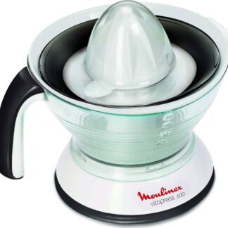 Moulinex 0.6 Litre Juicer - Citrus Press, 25 Watts, White/Black, Plastic, Ju300B27