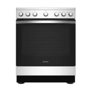Indesit 60/60cm Full Gas Cooker, Stainless Steel, Enamel Pan Support, IS67G1PCX