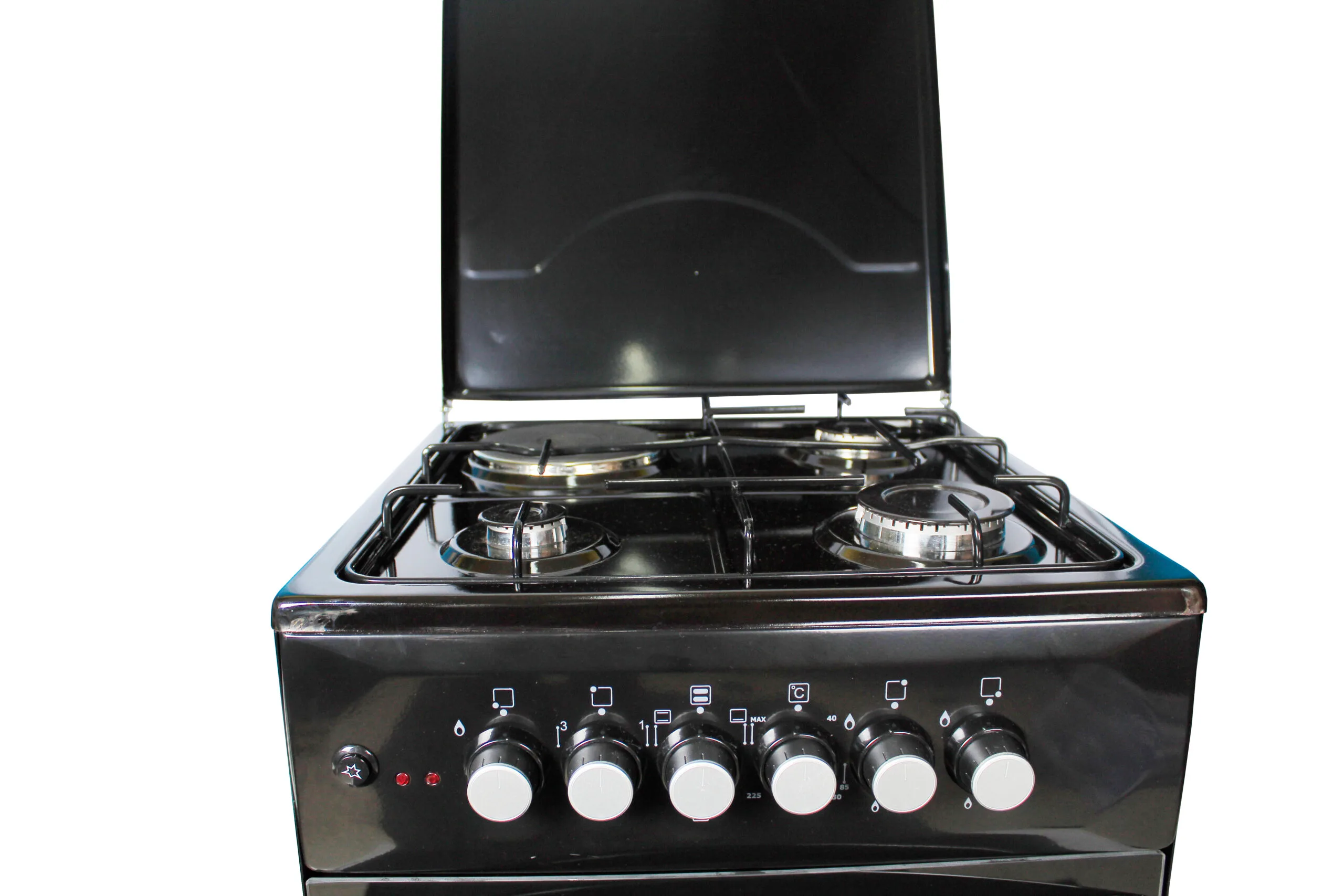 Blueflame Cooker, 50x50cm, 3 Gas Burners & 1 Electric Plate with Electric Oven, Black, C5031E–B - Image 3