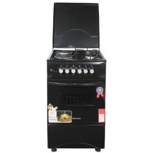 Blueflame Cooker 50x50cm, 2 Electric Plates and 2 Gas Burners with Electric Oven, C5022E– B