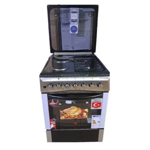 Klass 60*60cm Cooker, 2 Gas Burner + 2 Hotplate with Electric Oven, Flame Failure Device (4TTE  6622 TI FFD)