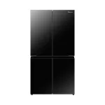 Hisense 610 Litres 4-Door Refrigerator, Black Glass