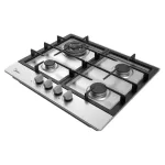 Midea 60 cm 4-Burner Gas Cooktop – Stainless Steel with Triple Crown Burner, MG60SK005