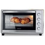 KENWOOD 100L Toaster Oven - Oven Toaster Grill Large Capacity Double Glass Door Multifunctional with Rotisserie and Convection Function for Grilling, Toasting, Broiling, Baking, Defrosting MOM99 Silver