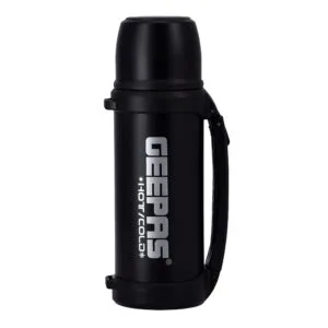 Geepas GSVB4112 Vacuum Flask, Stainless Steel Vacuum Bottle 1.8L Keep Hot & Cold Antibacterial topper & Cup - Perfect for Outdoor Sports, Fitness, Camping, Hiking, Office, School.