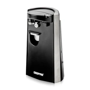 Geepas 3-in-1 Can Opener, Bottle Opener and Knife Sharpener – 3 Functional Can Opener - Cord-Storage Design - Hands Free Multifunctional Electric Tin Opener.