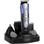Geepas Men 11-In-1 Rechargeable Grooming Kit- Gtr8724, Includes Hair Clipper Head And Beard Trimmer Head Black/Red