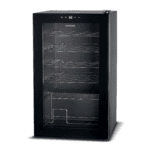 Kenwood Beverage Cooler, 24 Bottles Wine Cooler Refrigerator with Double Glass Door, Blue Light, Smart Temperature Control, BCM24.000BK