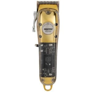 Geepas Professional Digital Hair Clipper- GTR57504/ with High-Capacity Battery and Fast USB Charging/ 4 Adjustable Cutting Blades| Perfect for Home and Saloon Styling