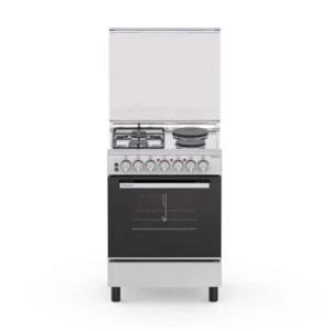 Hisense 60x60cm Cooker, HF622GEES, 2 Gas Burners + 2 Electric Plates, Electric Oven and Grill
