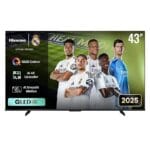Hisense 43 Inch 4K QLED Smart TV 43Q6Q (2025 Model), AI Smooth Motion, Wi-Fi, HDMI & USB, Filmmaker Mode, AI 4K Upscaler Dolby Vision
