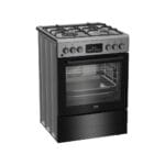 Beko FBM62320WDSL Freestanding Cooker, Multifunctional Oven with Gas, 72 L Cooking Volume 4 Cooking Zones, 8 Heat Modes, Side Grid, Multifunctional Display