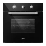 Midea  MO 37001 GB – Black/Inox, 65L Built-In Oven – 8 Cooking Functions, 50–250°C, Stainless Steel & Timer