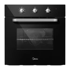 Midea  MO 37001 GB – Black/Inox, 65L Built-In Oven – 8 Cooking Functions, 50–250°C, Stainless Steel & Timer